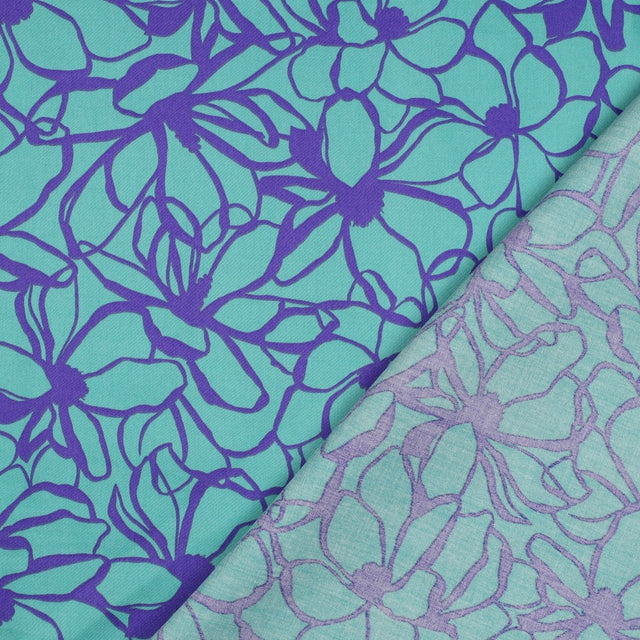 Cotton Satin - Magnolia Sea Blue
