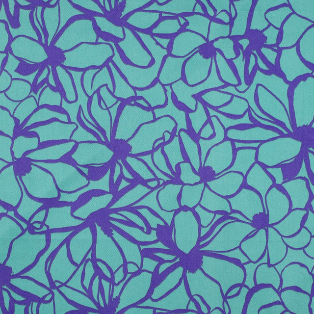 Cotton Satin - Magnolia Sea Blue
