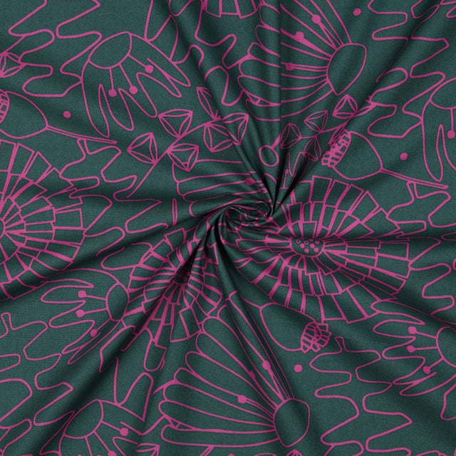 Fine Cotton Poplin -  Eden Dark Green