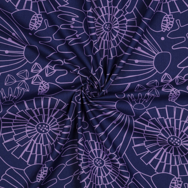 Fine Cotton Poplin -  Eden Navy