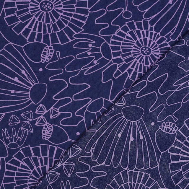 Fine Cotton Poplin -  Eden Navy