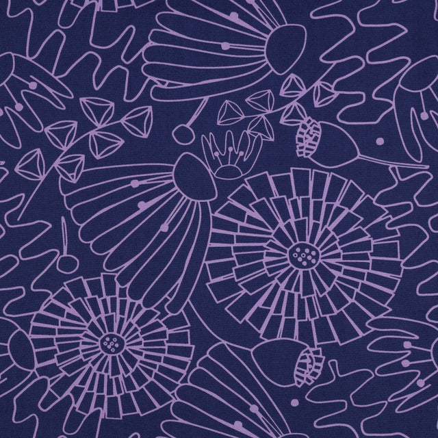 Fine Cotton Poplin -  Eden Navy