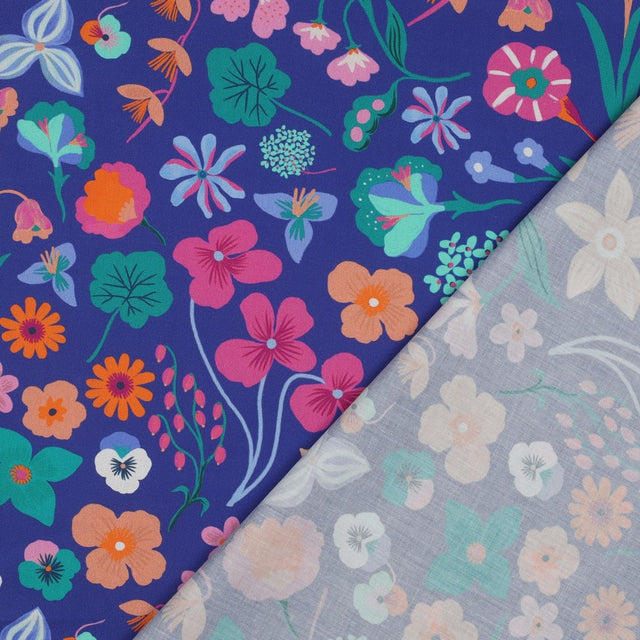 Fine Cotton Poplin -  Meadow Flower Blue
