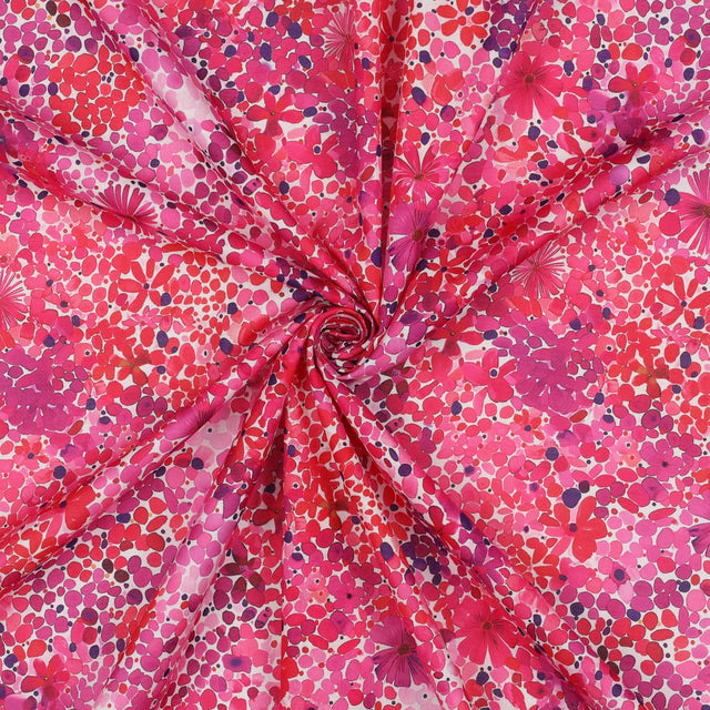 Cotton Voile - Watercolour Floral Pink