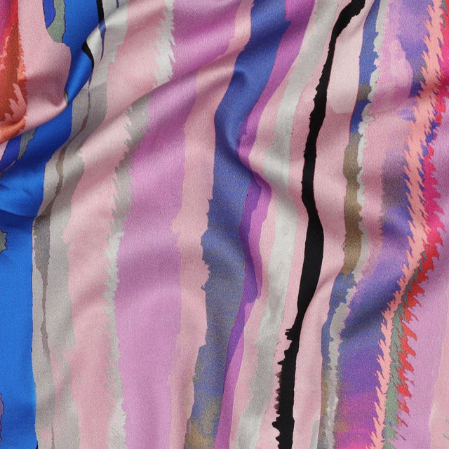 Cotton Satin - Stripes Mauve