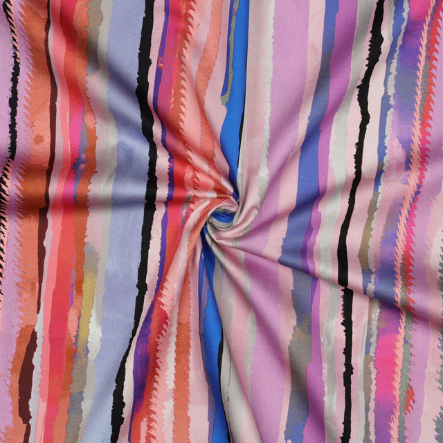 Cotton Satin - Stripes Mauve