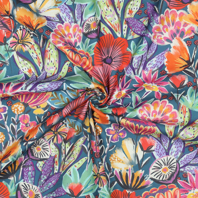 Fine Cotton Poplin - Teal Greenhouse