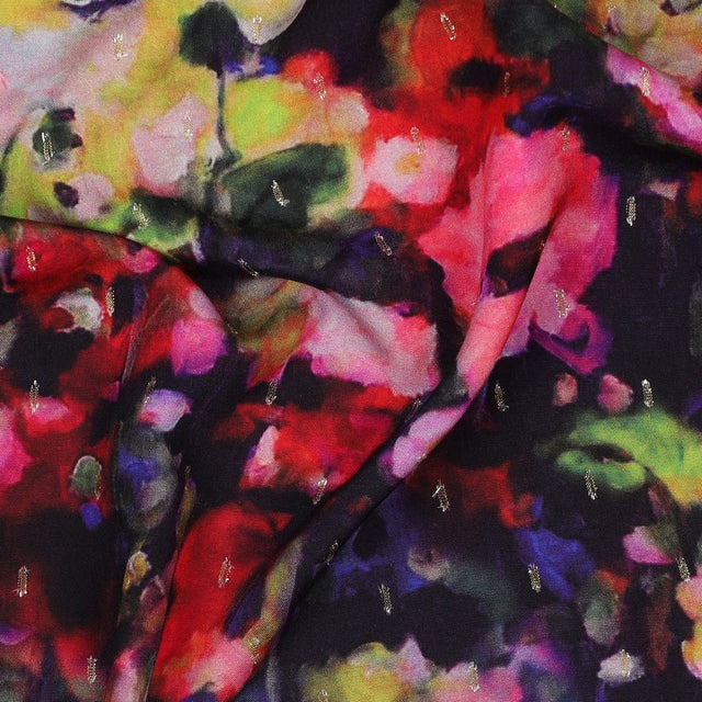 Viscose Lurex - Moody Floral