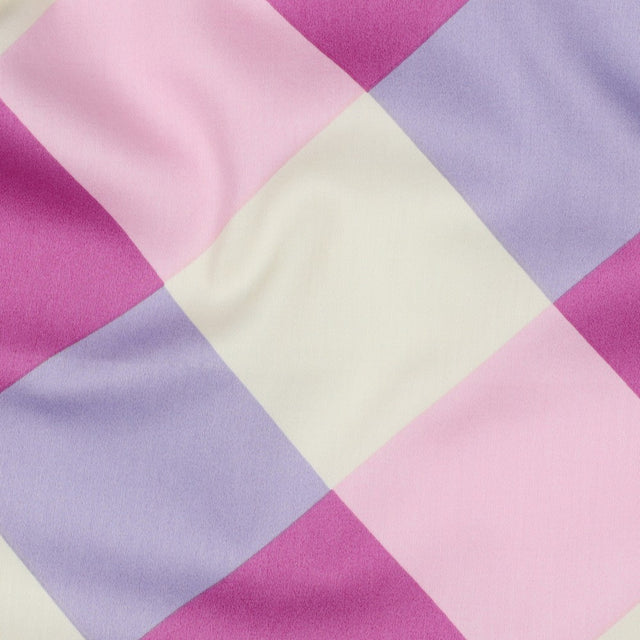 Cotton Satin - Gingham Purple