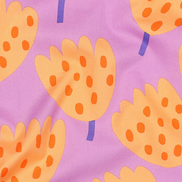 Fine Cotton Poplin -  Tulips Lavender