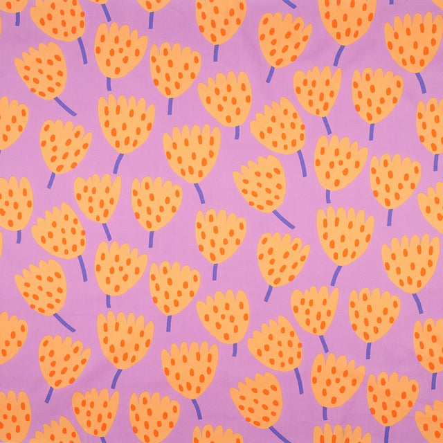 Fine Cotton Poplin -  Tulips Lavender