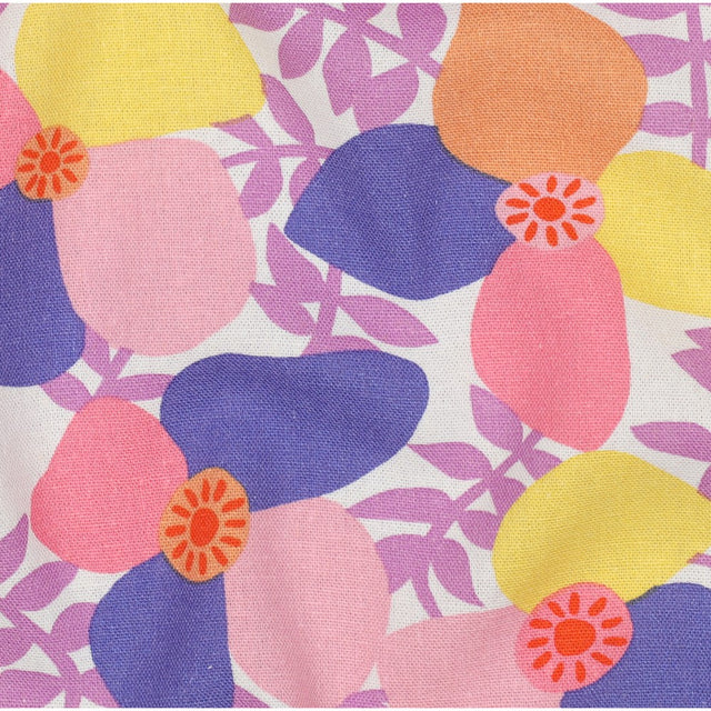 Linen Viscose - Lema Poppies Lavender