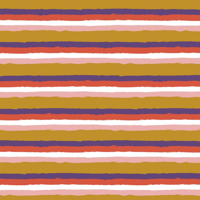 Retro Stripe Sweatshirting - Ochre