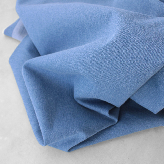 11oz Stretch Recycled Cotton Denim - Light Washed Indigo