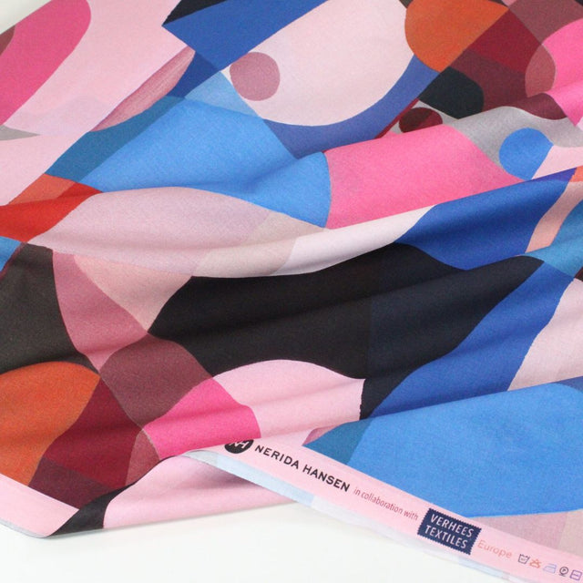 Cotton Voile -  Midnight Summer Swim Blue