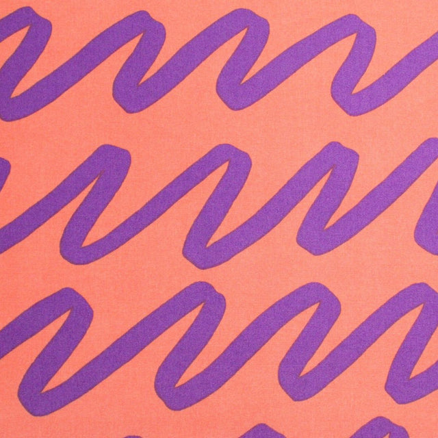 Fine Cotton Poplin -  Making Waves Coral