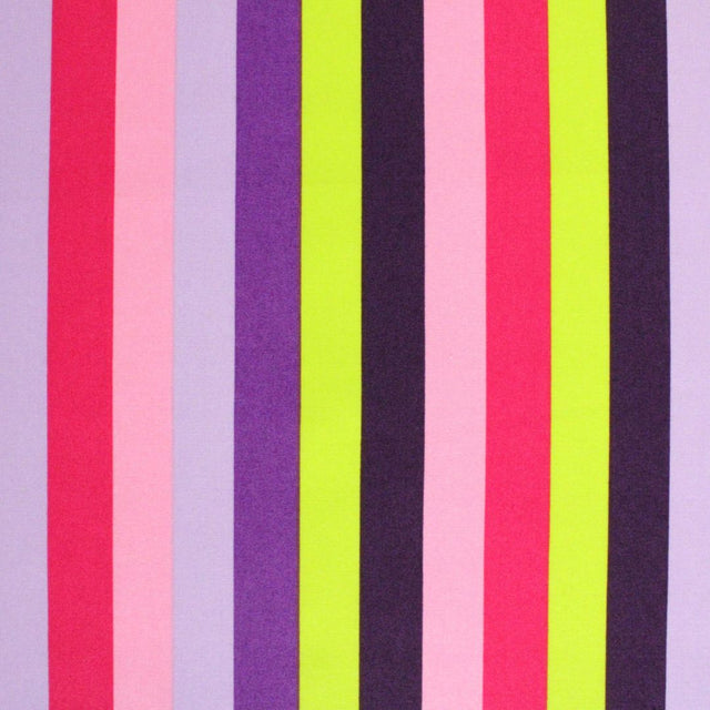 Fine Cotton Poplin -  Summer Stripe Purple