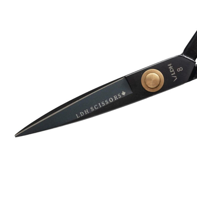 LDH 8" Midnight Traditional Fabric Shears - Rubber Handle