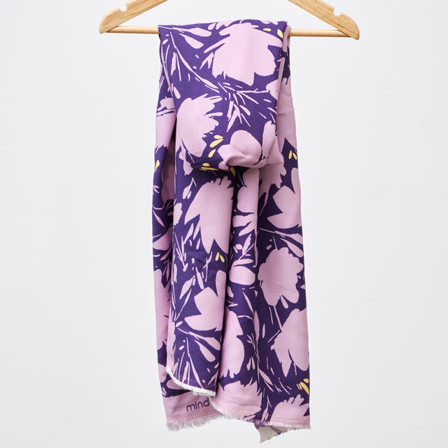 ECOVERO™ Viscose Leia Crepe 'Floral Shade' - Lilac