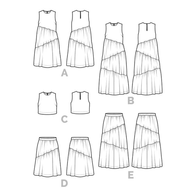 Closet Core Azure Dress, Top & Skirt