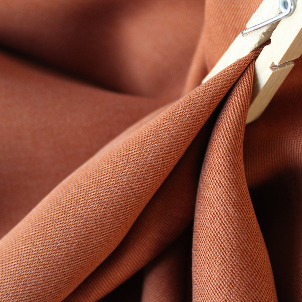 TENCEL™ Lyocell Smooth Drape Twill - Rust – Former and Latter Fabrics