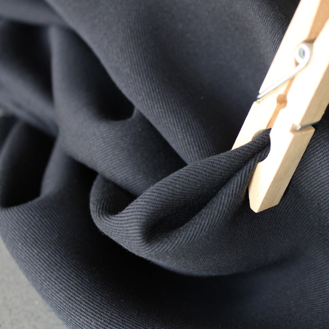 0.3m Remnant - TENCEL™ Lyocell Smooth Drape Twill - Black