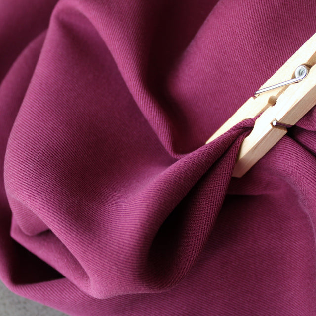0.5m Remnant - TENCEL™ Lyocell Smooth Drape Twill - Cherry