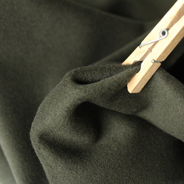 Italian Deadstock Wool Coating - Olive