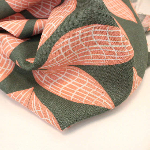 Washed Linen Viscose -  Pod Green