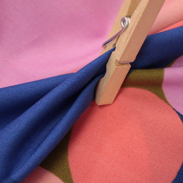 Fine Cotton Poplin -  Multi Shapes Blush