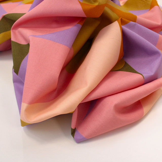Fine Cotton Poplin -  Multi Shapes Sand