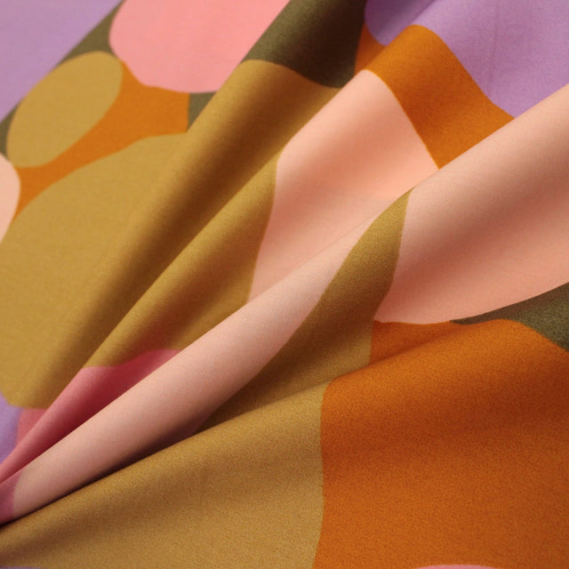 Fine Cotton Poplin -  Multi Shapes Sand