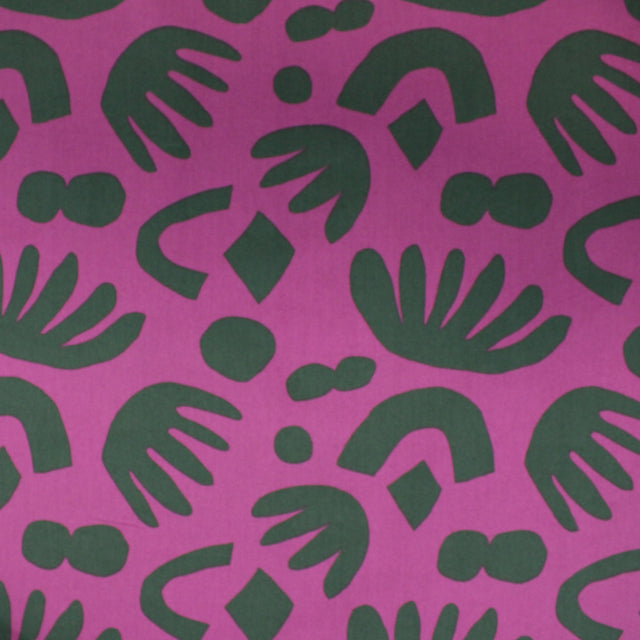 0.3m Remnant - Fine Cotton Poplin -  Puzzle Directions Purple