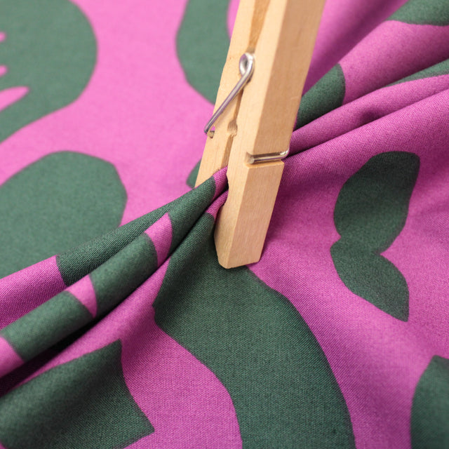0.3m Remnant - Fine Cotton Poplin -  Puzzle Directions Purple