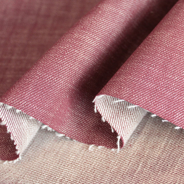 0.6m Remnant - Cone Mills Extra Wide 9.5oz Raw Denim - Garnet