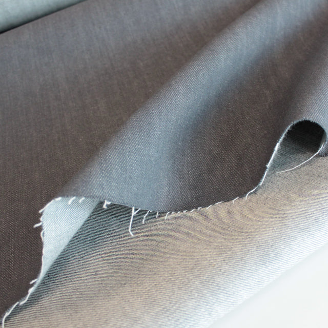 0.4m Remnant - Kurabo 11oz Stretch Raw Denim - Grey