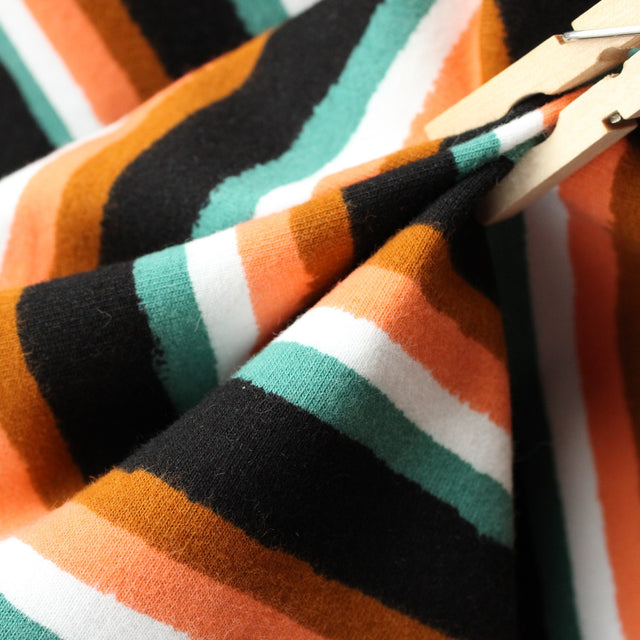 Retro Stripe Sweatshirting - Black