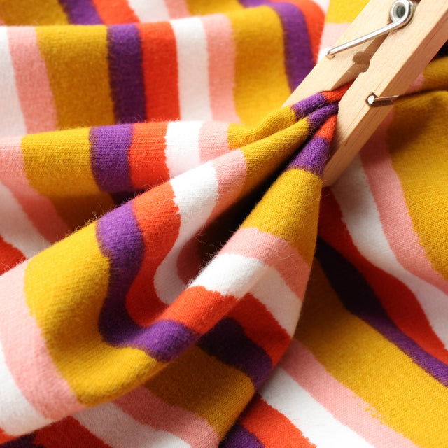 Retro Stripe Sweatshirting - Ochre