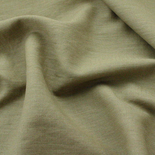 Washed Linen + Cotton Blend - Pickle