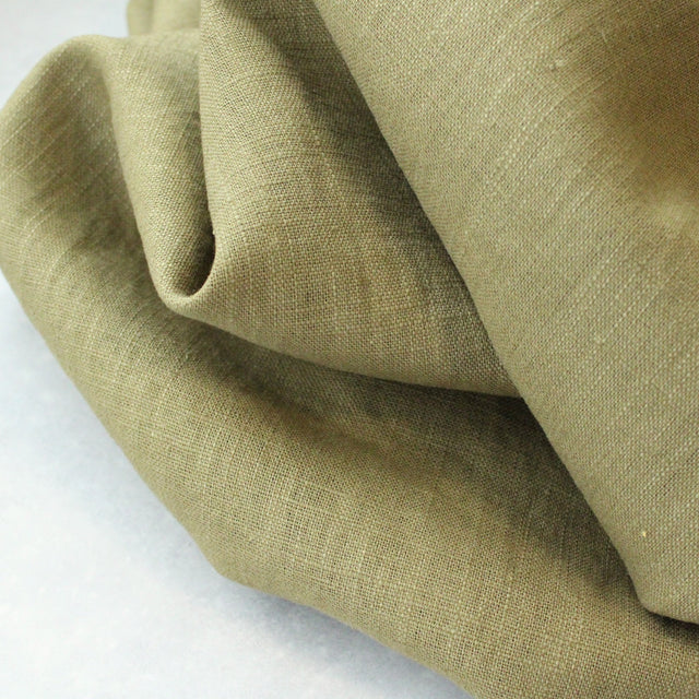 Washed Linen + Cotton Blend - Pickle