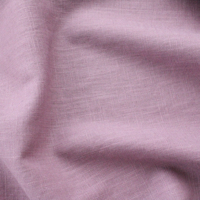 Washed Linen + Cotton Blend - Mauve