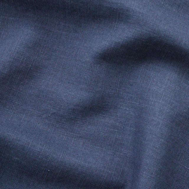 Washed Linen + Cotton Blend - Navy