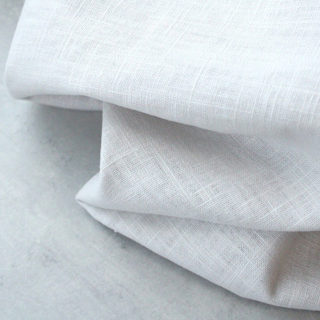 Washed Linen + Cotton Blend - Light Grey