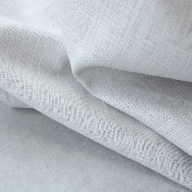 Washed Linen + Cotton Blend - Light Grey