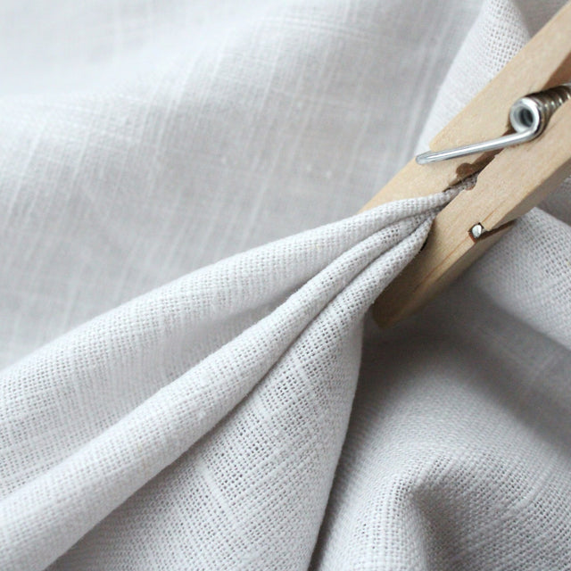 Washed Linen + Cotton Blend - Light Grey