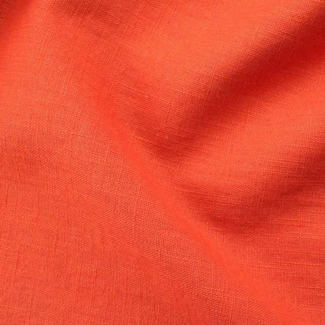 Washed Linen + Cotton Blend - Orange