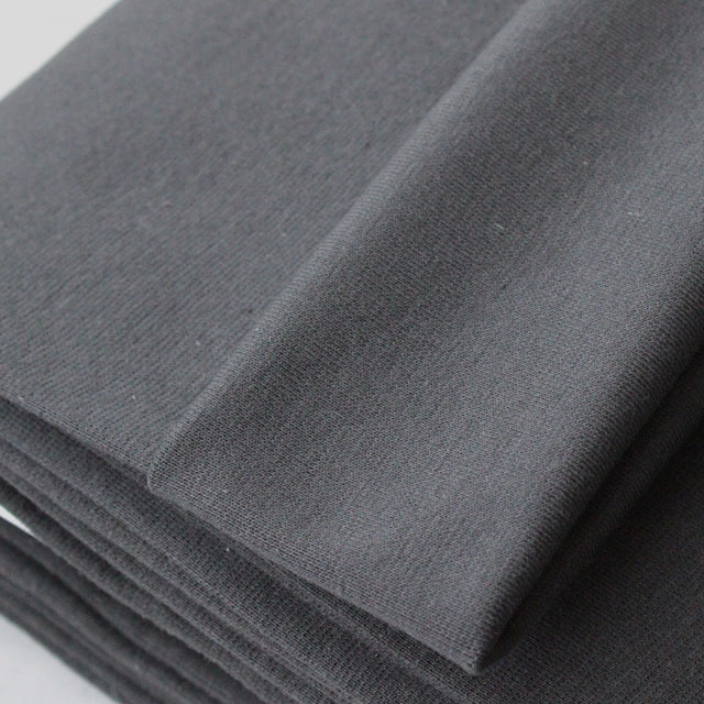 Organic Cotton Ribbing - Black