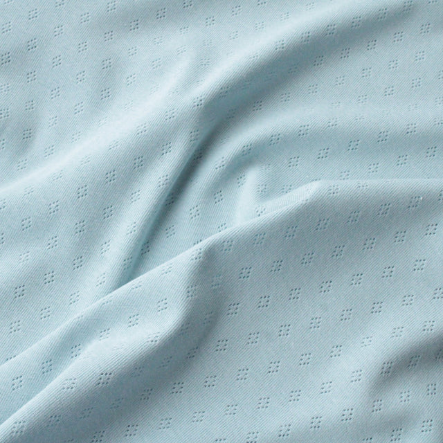 Pointelle Cotton Jersey - Light Blue