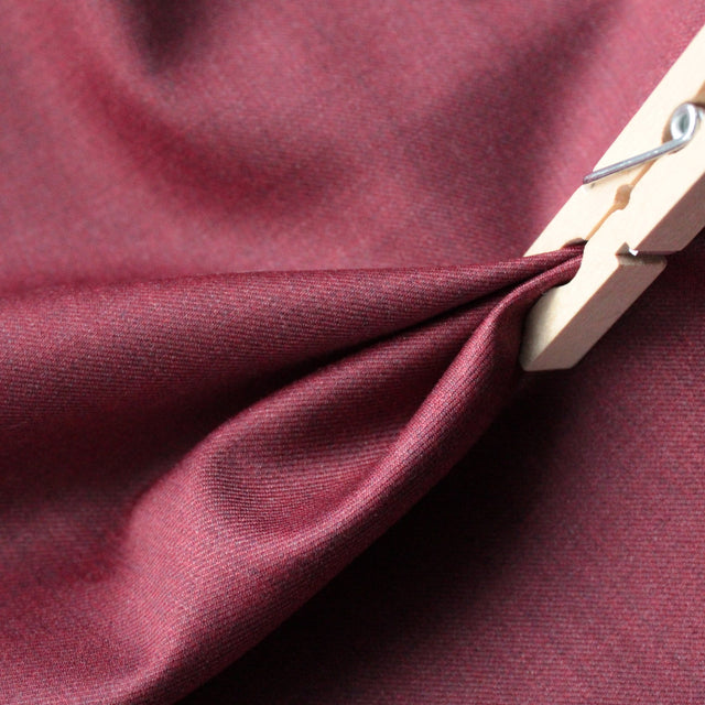 Super 110 Italian Wool Suiting - Cranberry