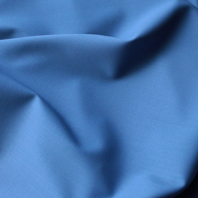 Italian Natural Stretch Pure Wool Suiting - Blue